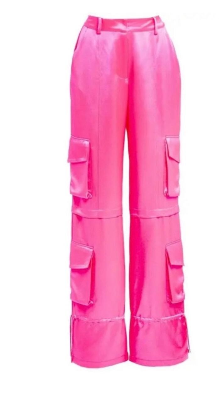 Retrofete Mar Pants in Paradise Pink Silky Cargo size XS